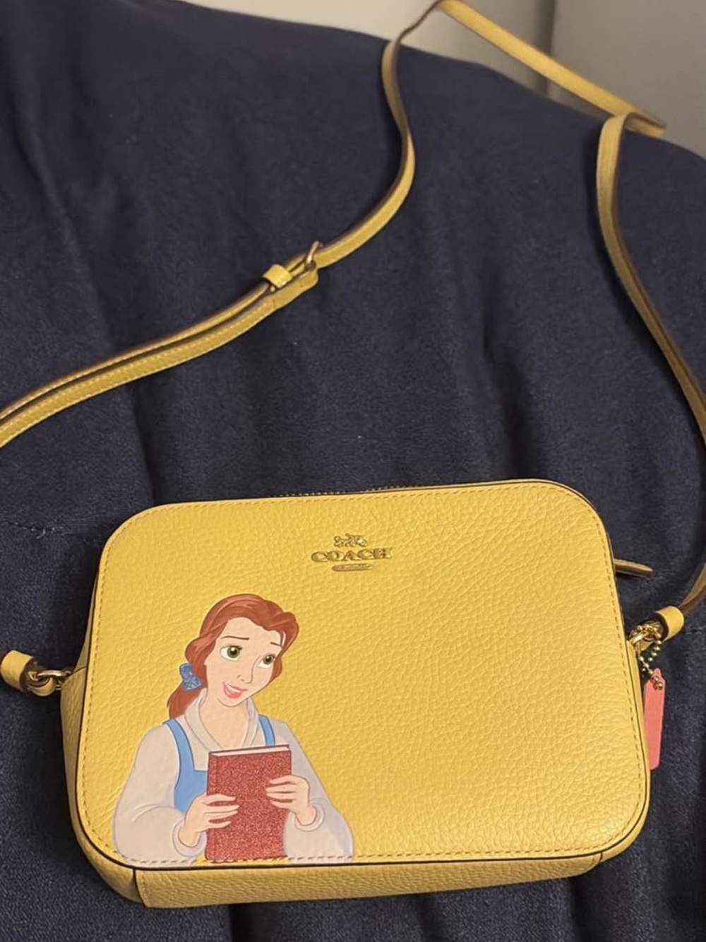 Coach Yellow Belle Leather Crossbody Bag